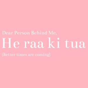 He rā ki tua - White Writing  Design